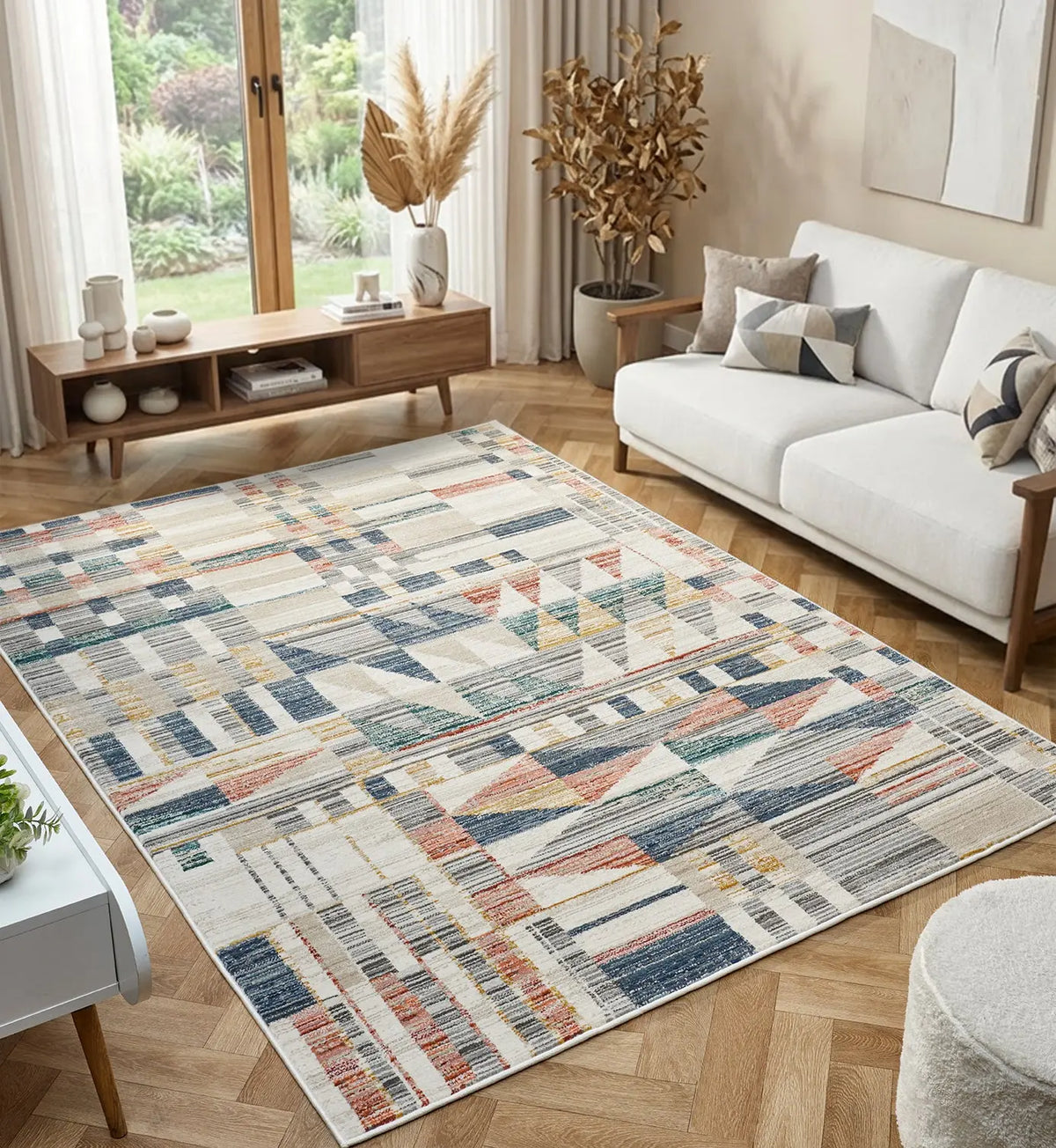 Adobe Multicolour Kilim Patchwork Rug