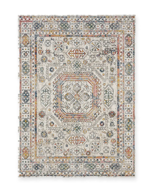 Alder Cream & Beige Vintage Medallion Rug