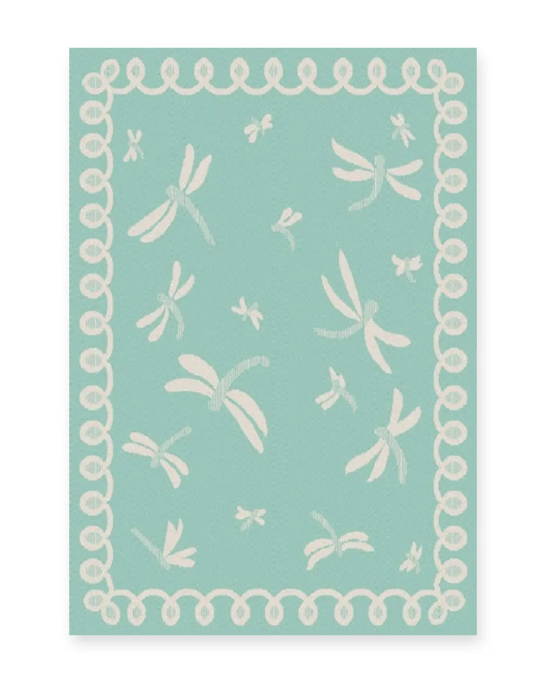 Amalfi Aqua Dragonfly Outdoor Rug