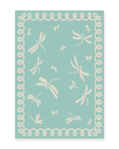 Amalfi Aqua Dragonfly Outdoor Rug