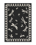 Amalfi Black Dragonfly Outdoor Rug