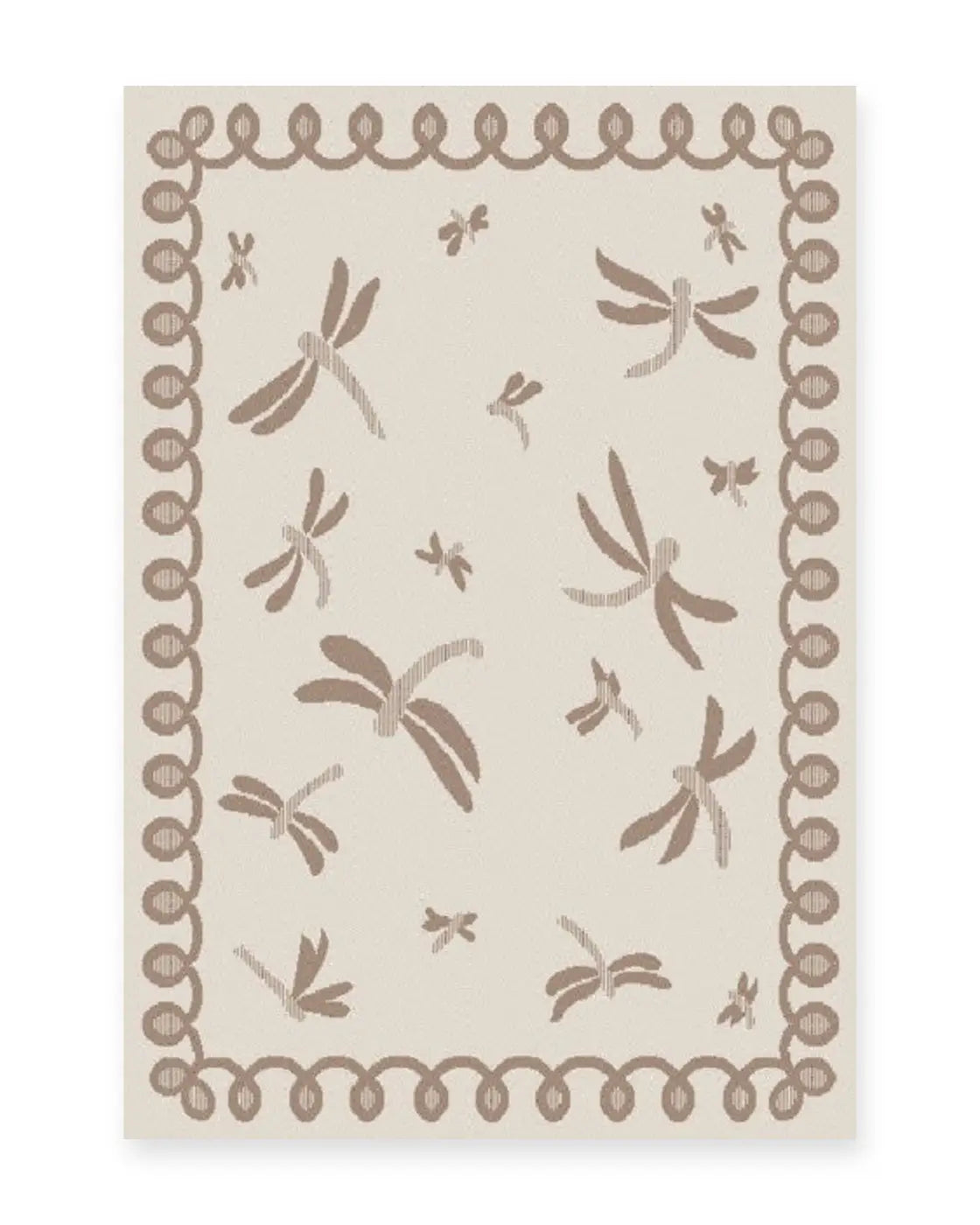 Amalfi Taupe Dragonfly Outdoor Rug