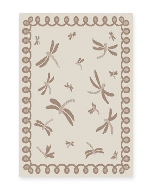 Amalfi Taupe Dragonfly Outdoor Rug