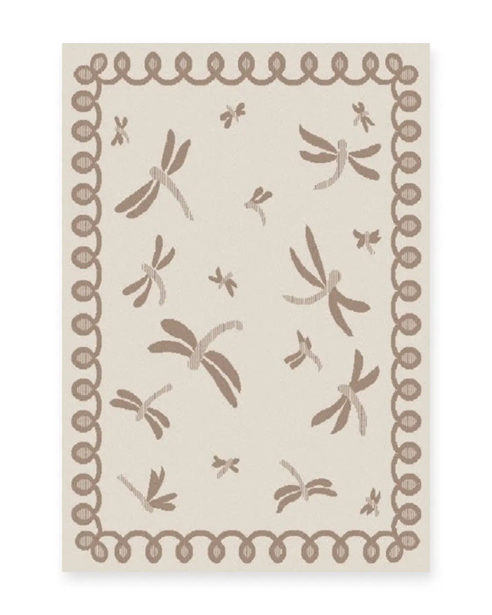 Amalfi Taupe Dragonfly Outdoor Rug