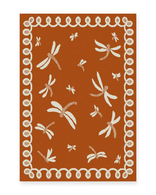 Amalfi Terracotta Dragonfly Outdoor Rug