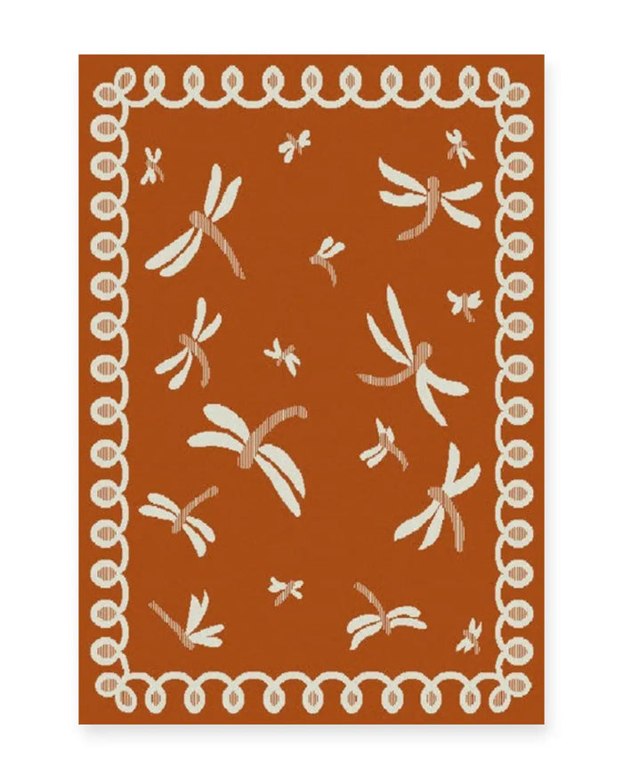 Amalfi Terracotta Dragonfly Outdoor Rug