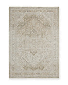 Amber Beige Vintage Medallion Rug