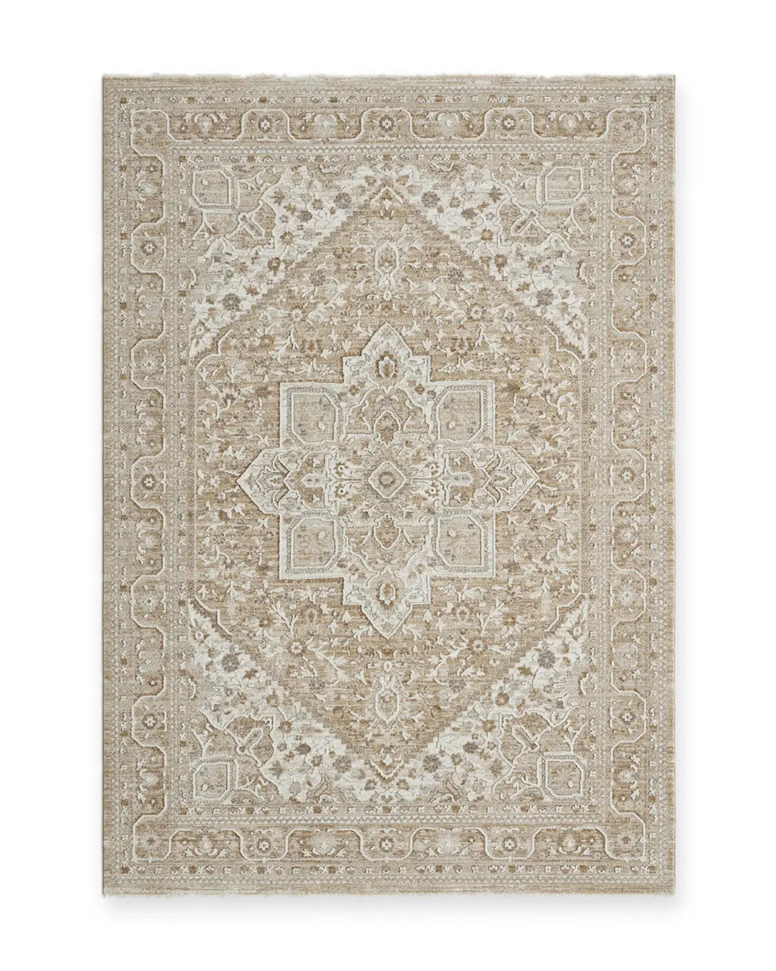 Amber Cream Vintage Medallion Rug