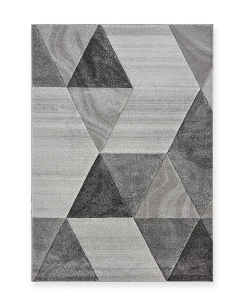 Apex Grey Geometric Rug