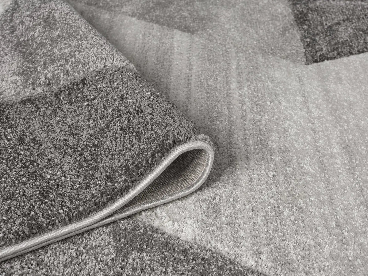 Apex Grey Geometric Rug