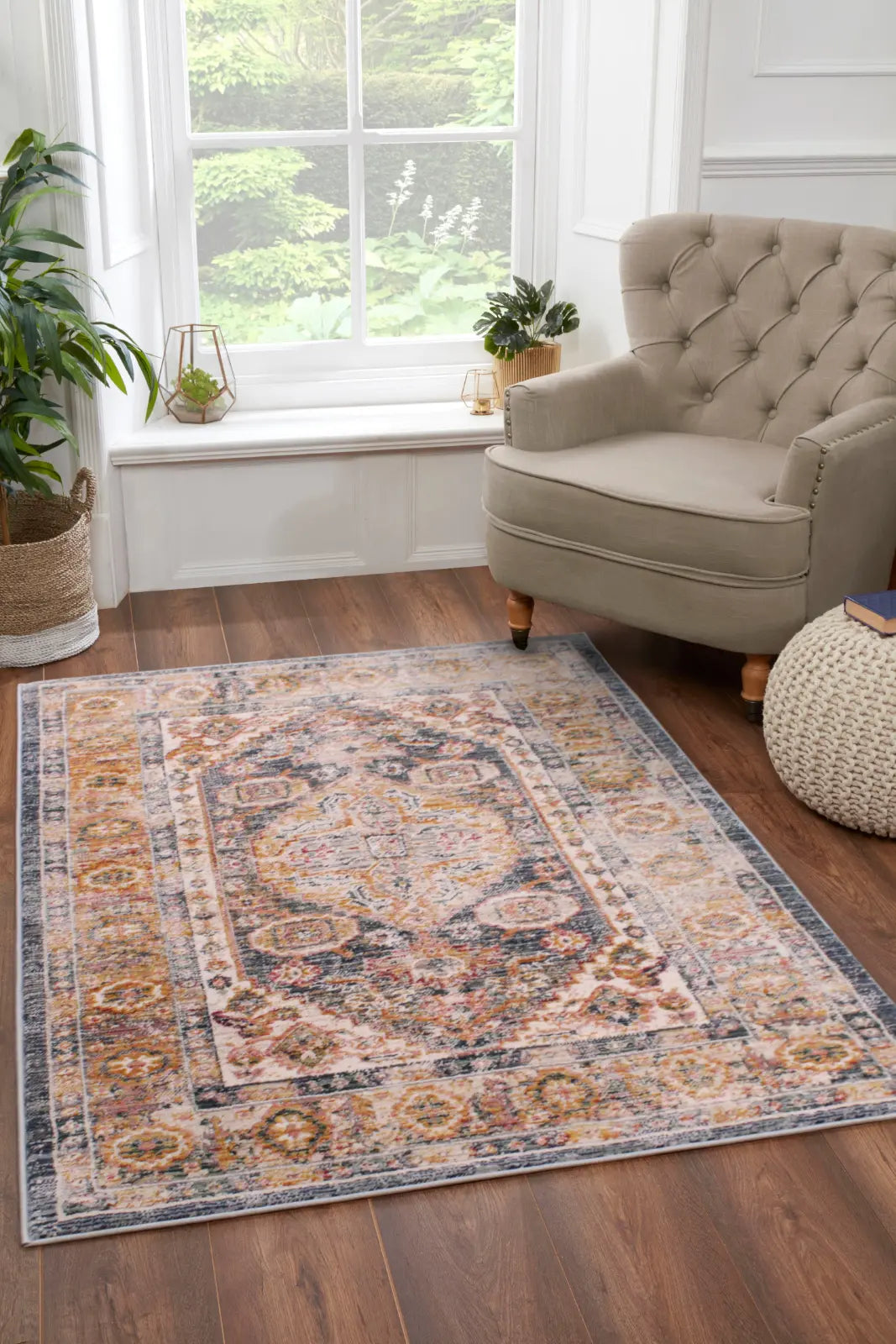 Aspen Blue Washed Persian-Style Rug