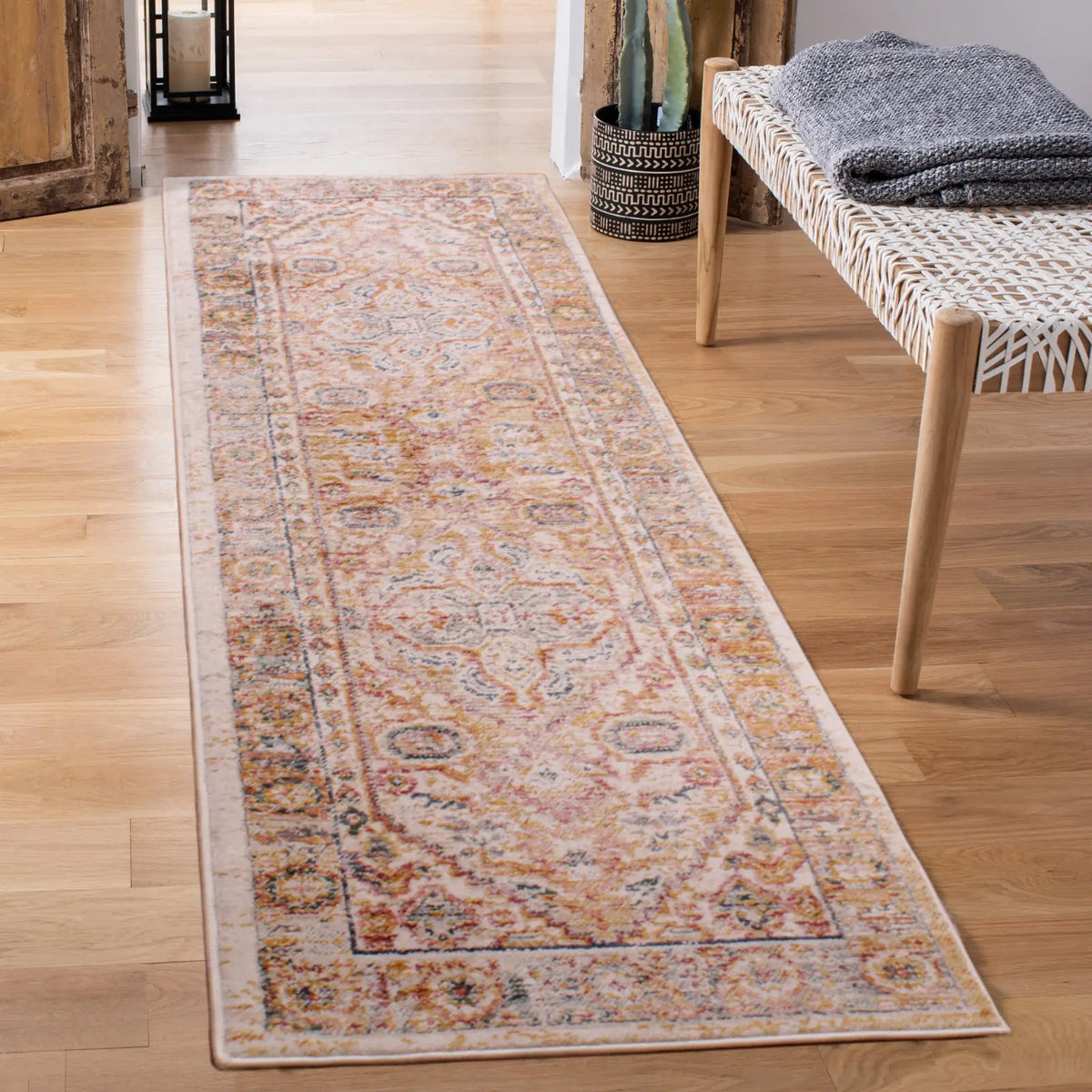 Aspen White Washed Persian-Style Rug