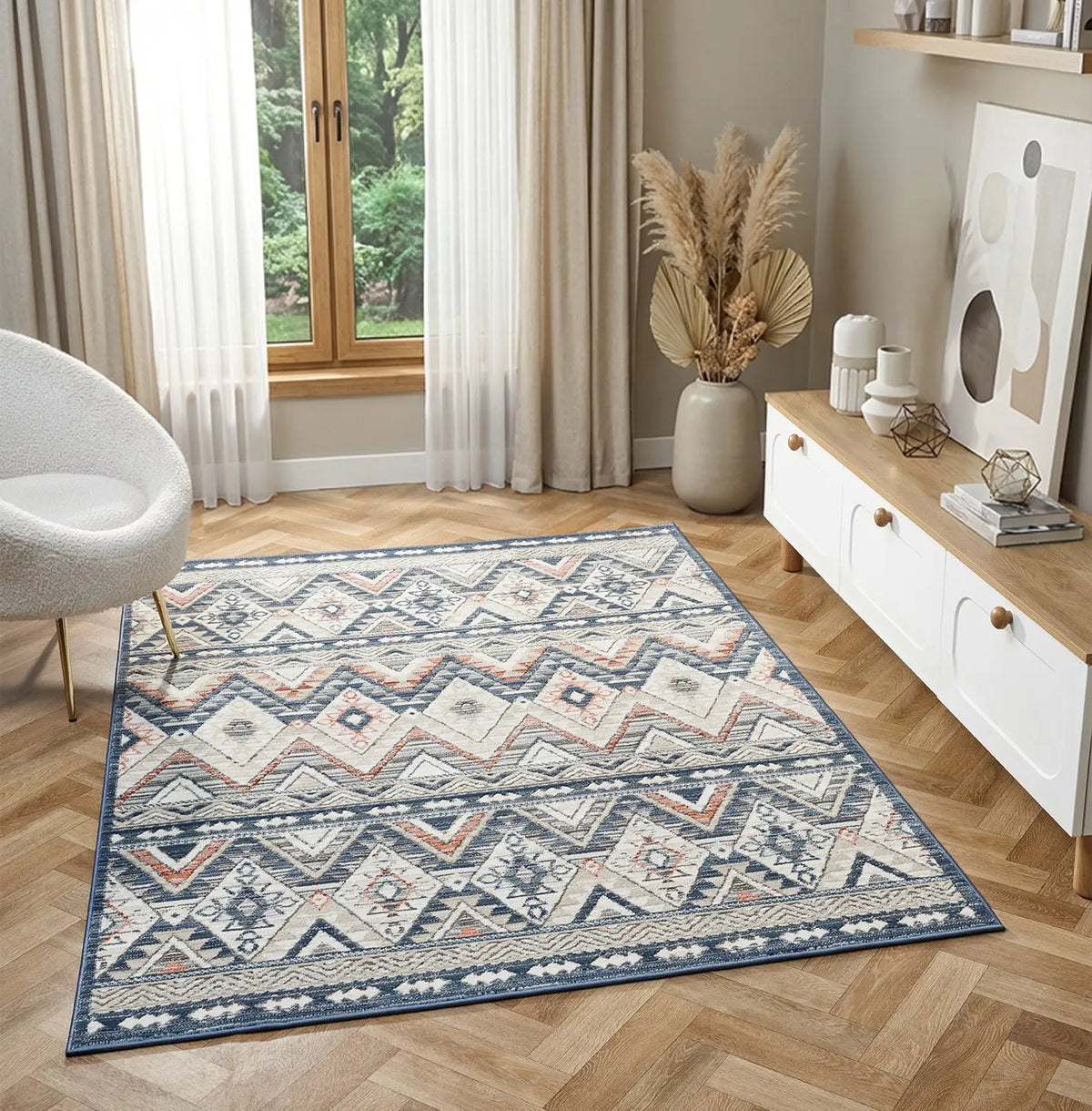 Atlas Navy Berber Style Rug