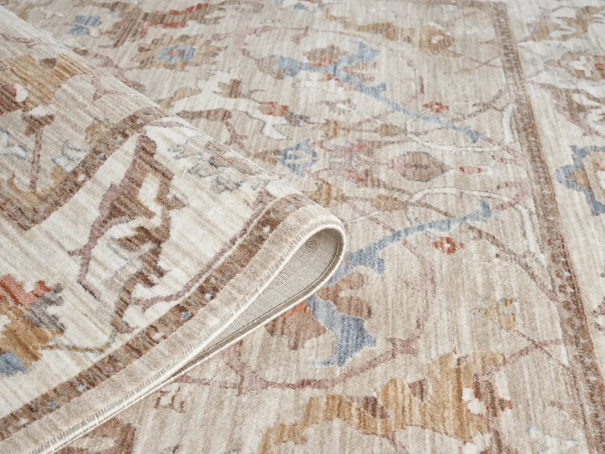 Beatrice Beige & Cream Vintage Persian-Style Rug