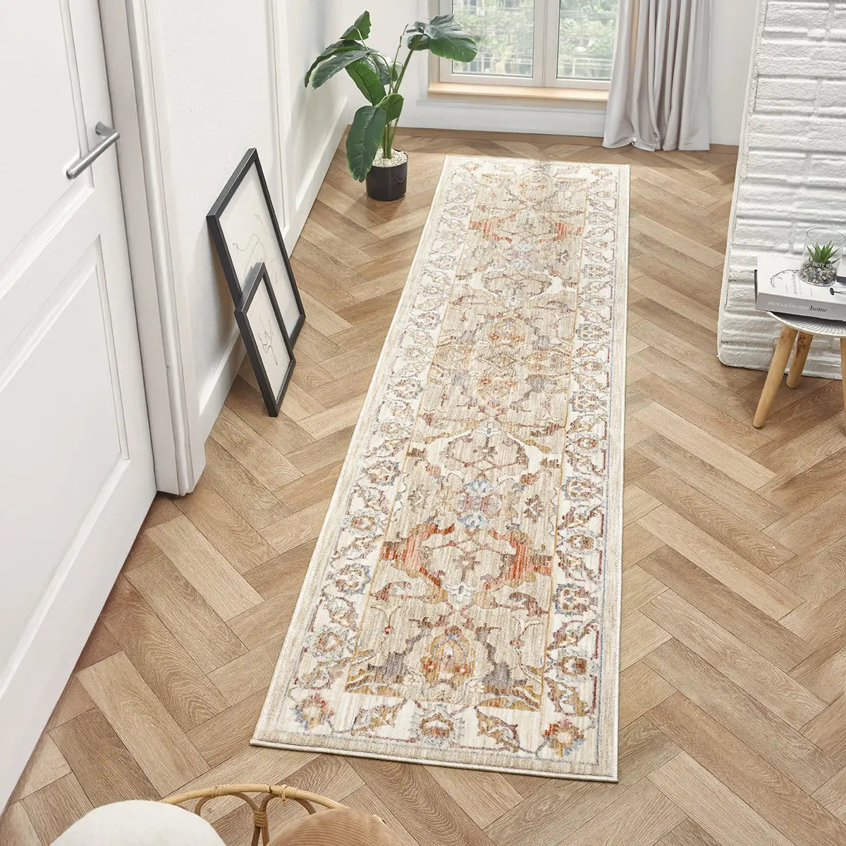 Beatrice Beige & Cream Vintage Persian-Style Rug