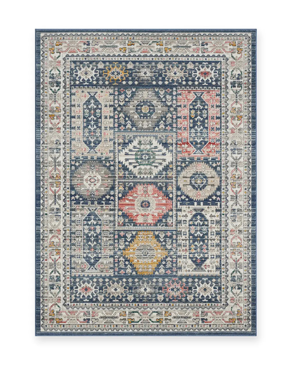 Bramble Navy Vintage Tribal Rug