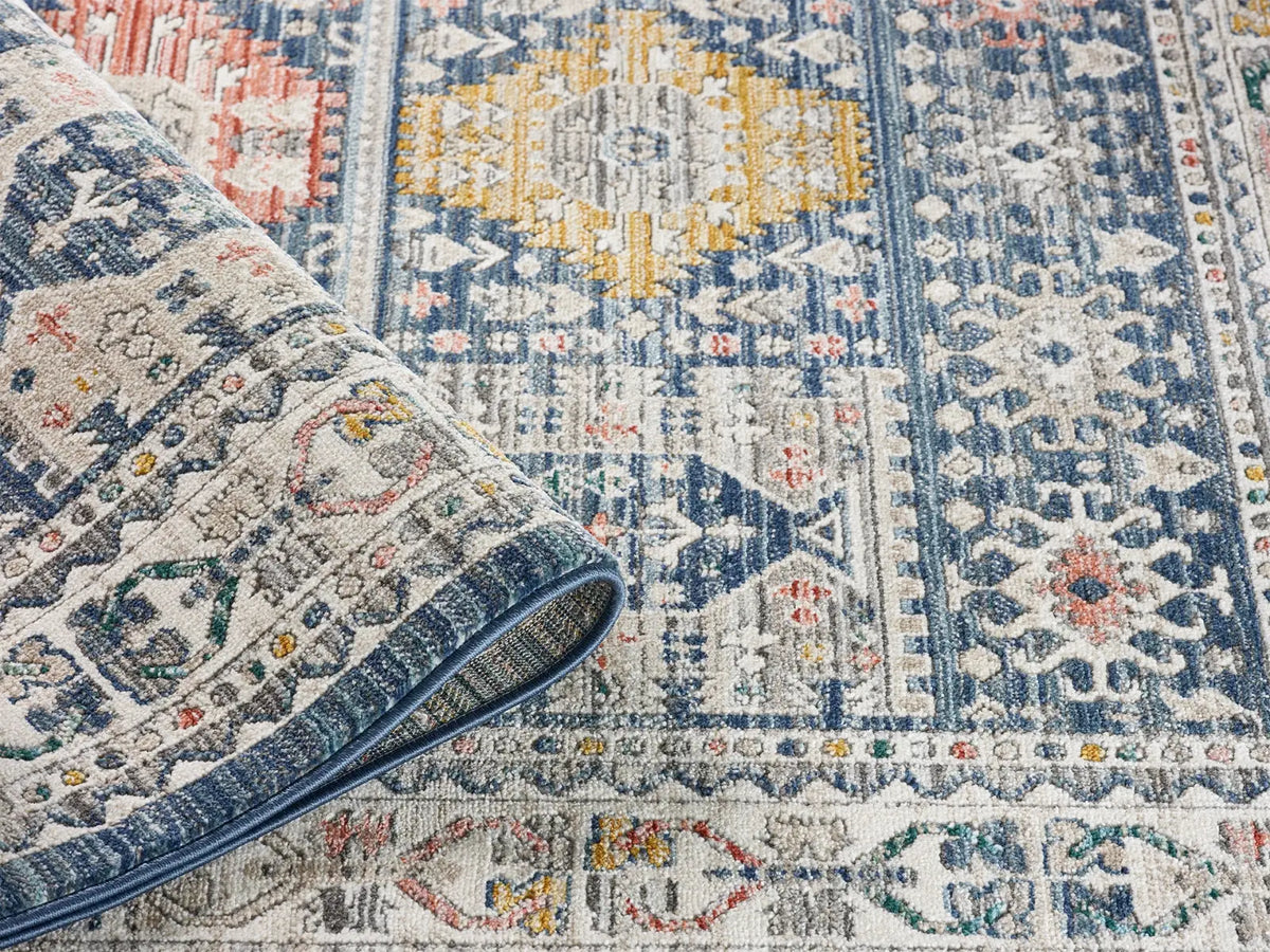 Bramble Navy Vintage Tribal Rug