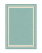 Capri Aqua Bordered Outdoor Rug