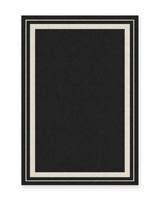 Capri Black Bordered Outdoor Rug