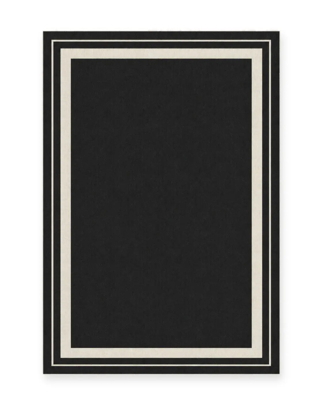Capri Black Bordered Outdoor Rug