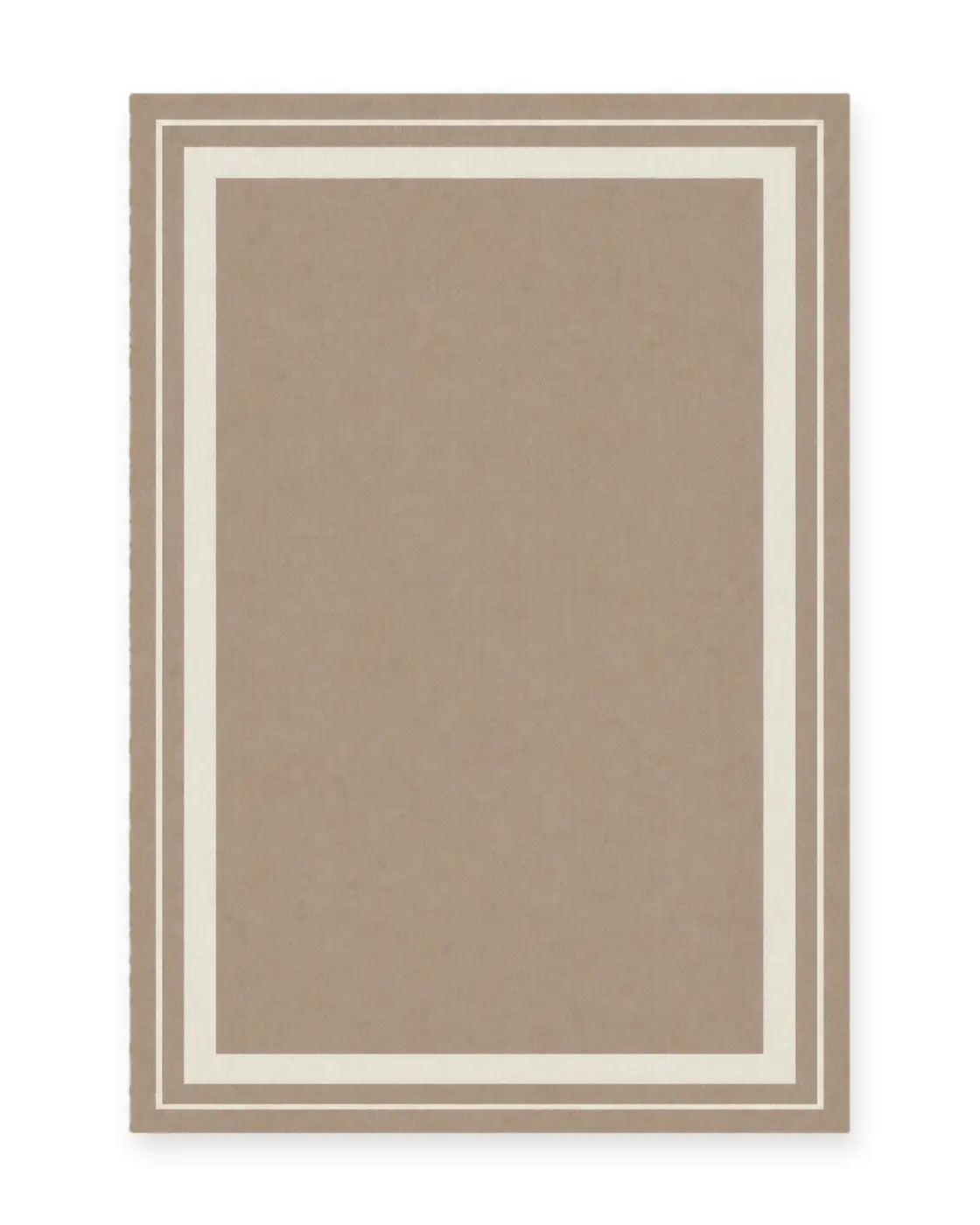 Capri Taupe Bordered Outdoor Rug