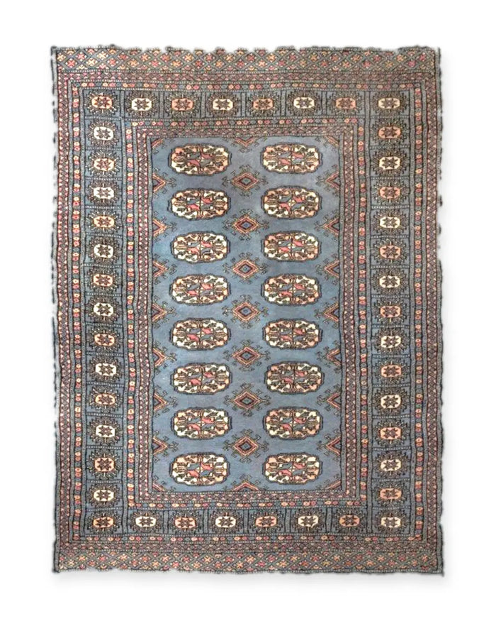 Caravan Blue Hand-Tufted Wool Rug