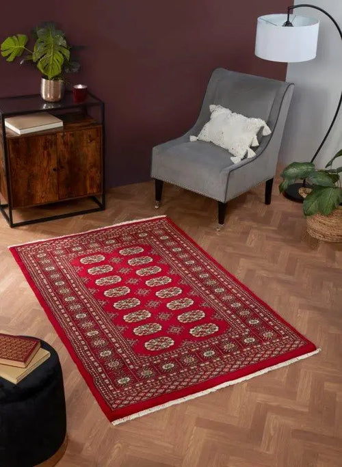 Caravan Red Hand-Tufted Wool Rug