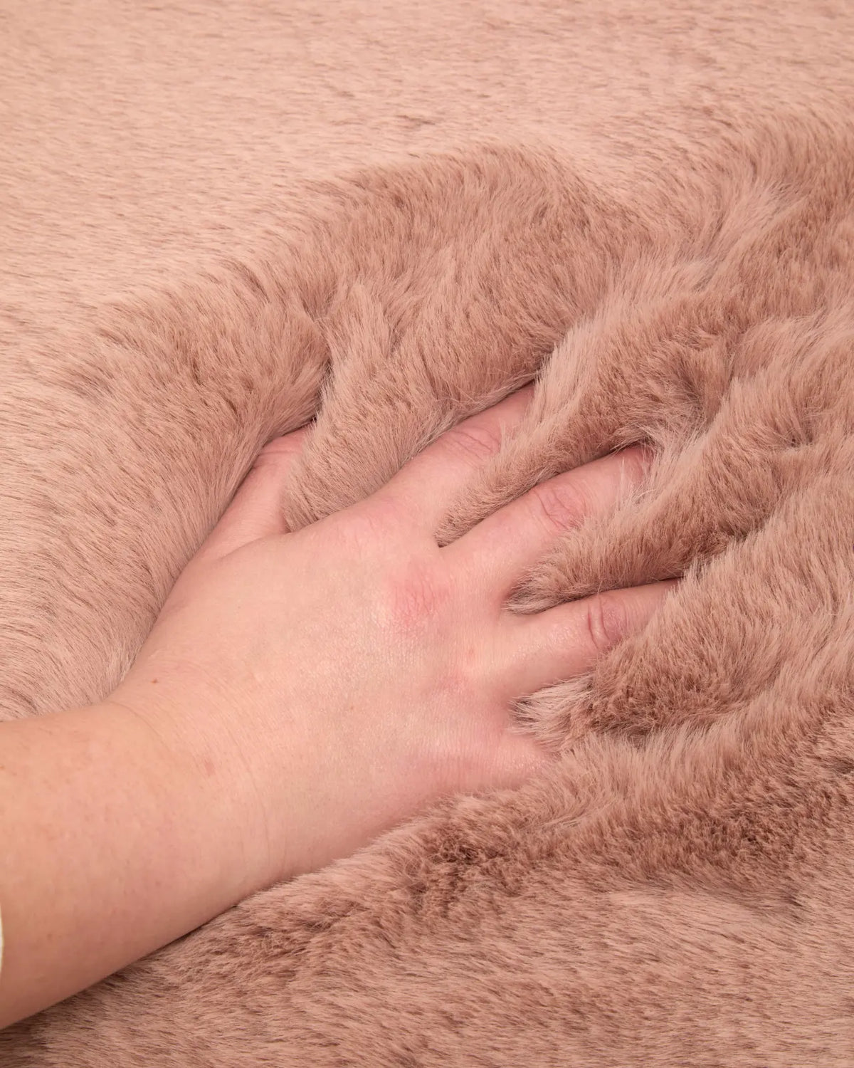 Chalet Blush Pink Luxury Faux Fur Rug