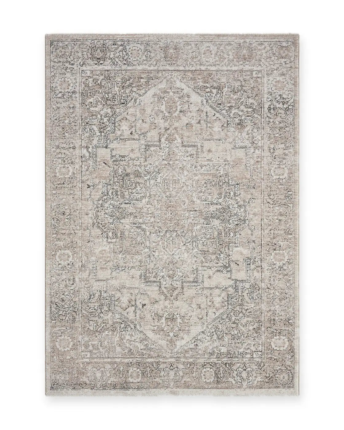 Chalk Beige Vintage Medallion Rug