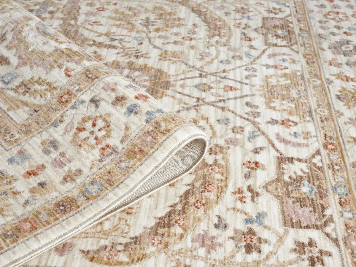 Clementine Cream Vintage Floral Rug