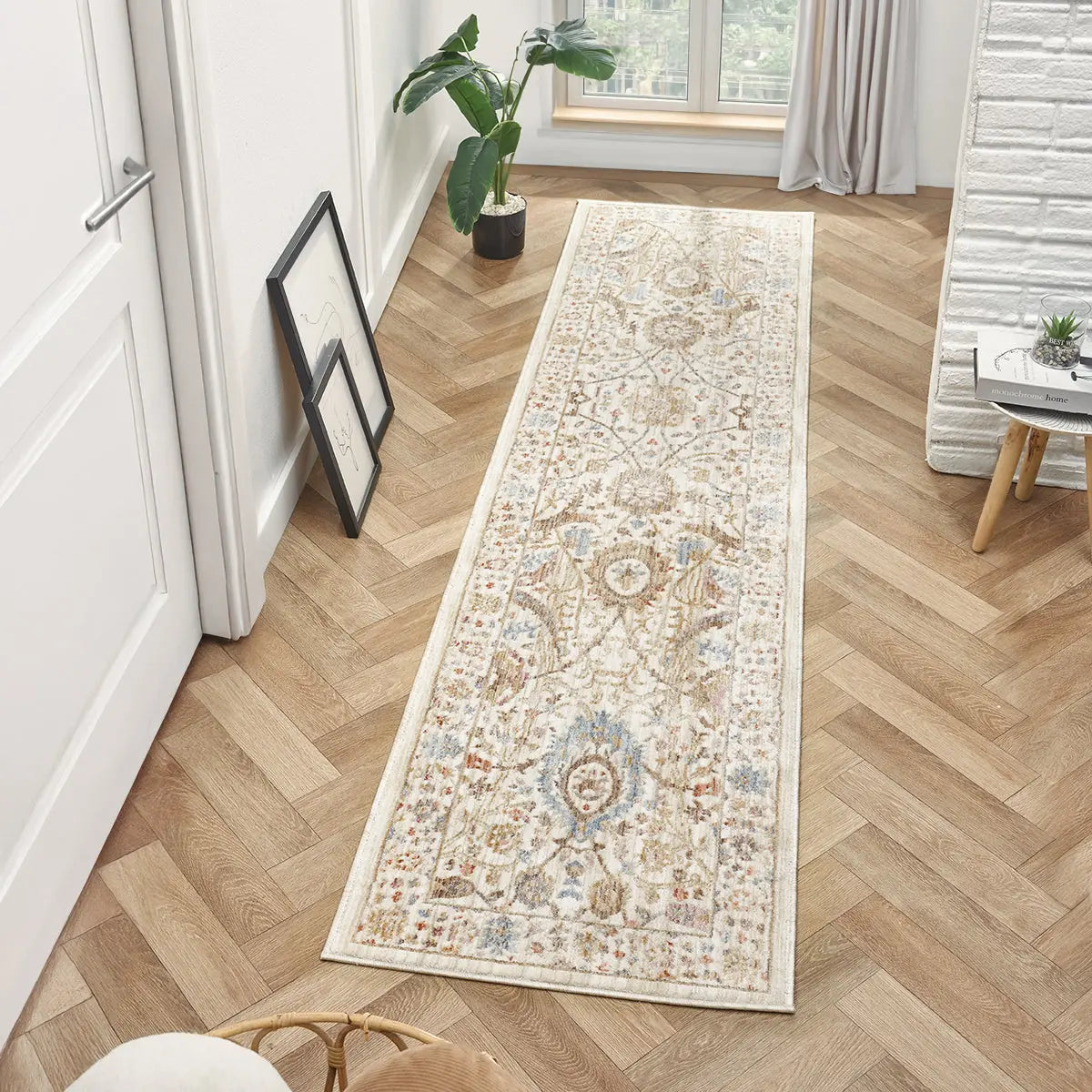 Clementine Cream Vintage Floral Rug