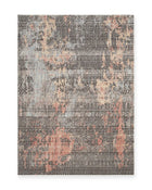 Constance Charcoal & Rose Distressed Abstract Rug