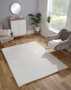 Cosset Ivory Faux Fur Rug