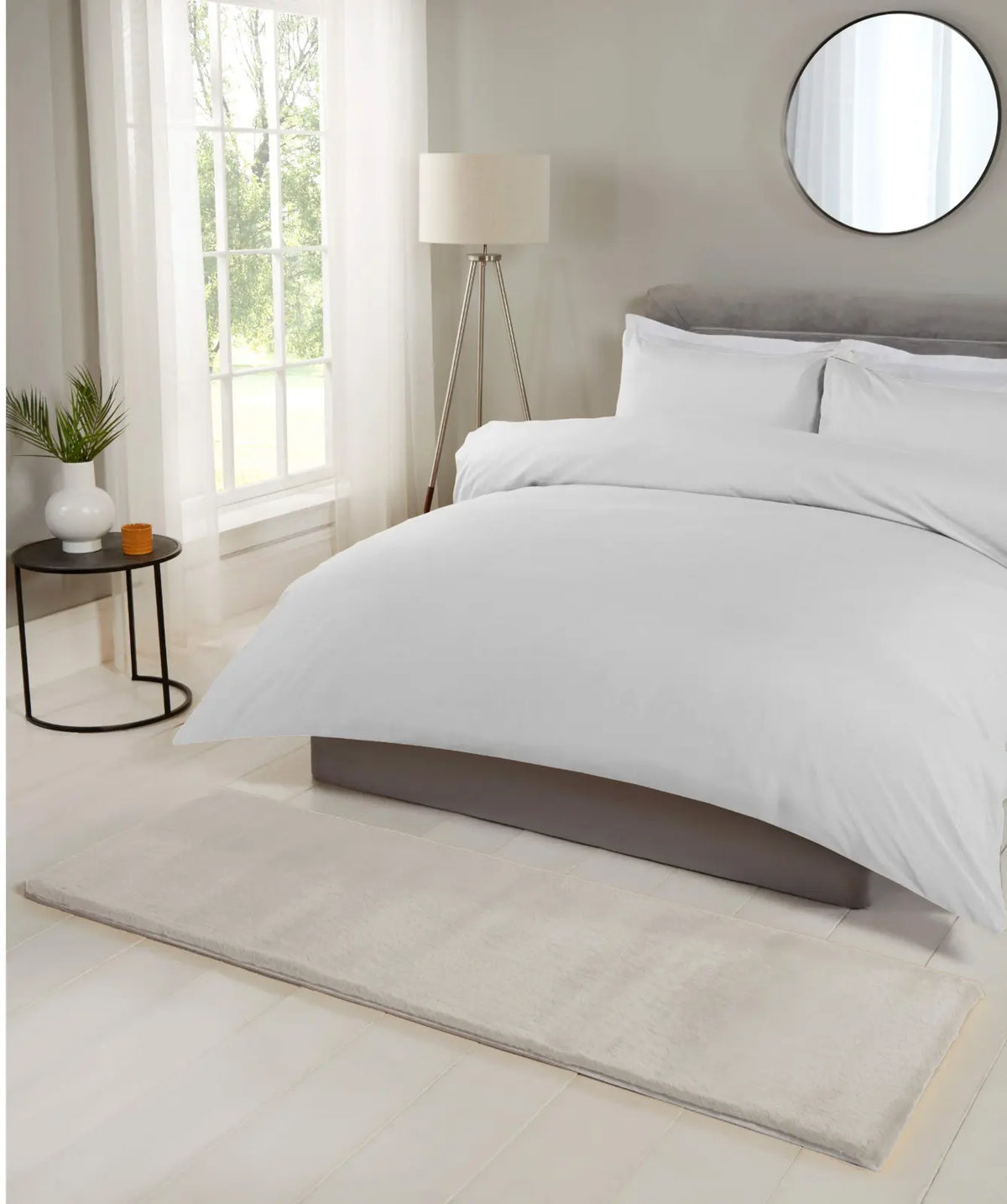 Cosset Ivory Faux Fur Rug