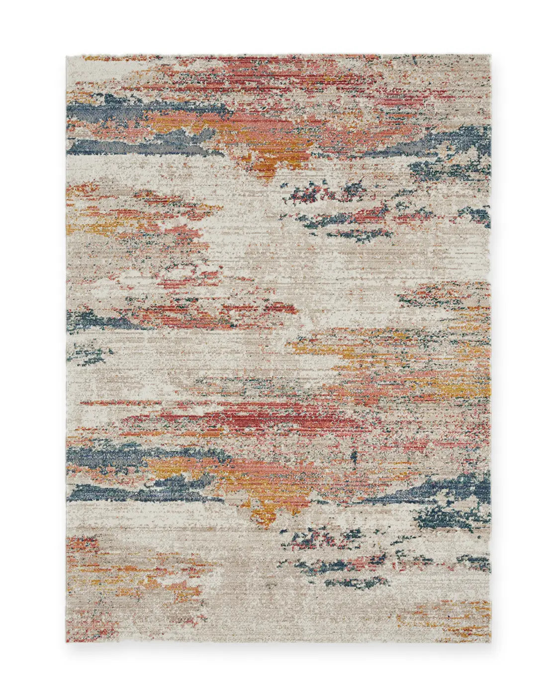 Dusk Cream Abstract Boho Rug