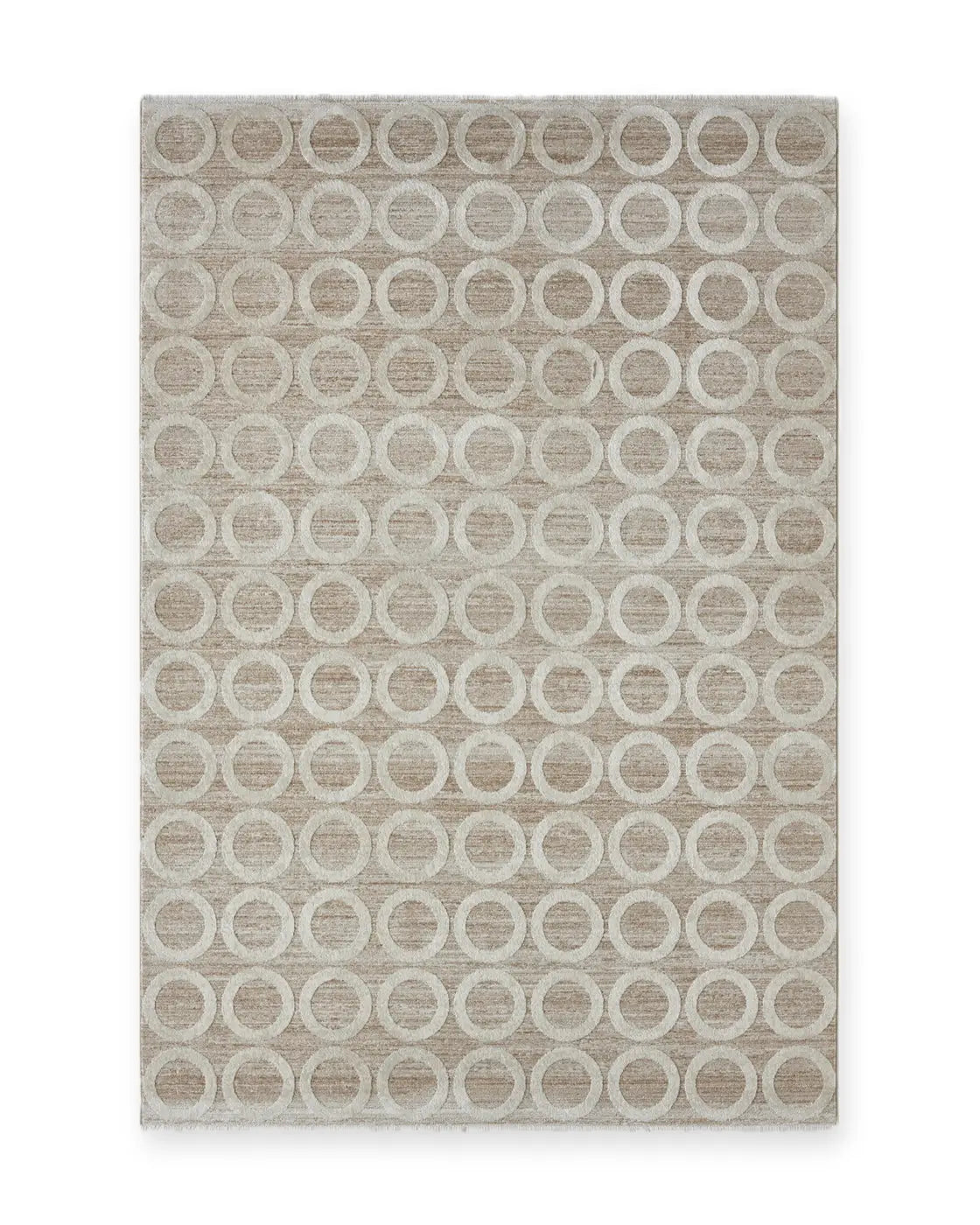 Eaton Beige Textured Geometric Rug