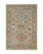 Edale Grey Traditional Tribal Rug
