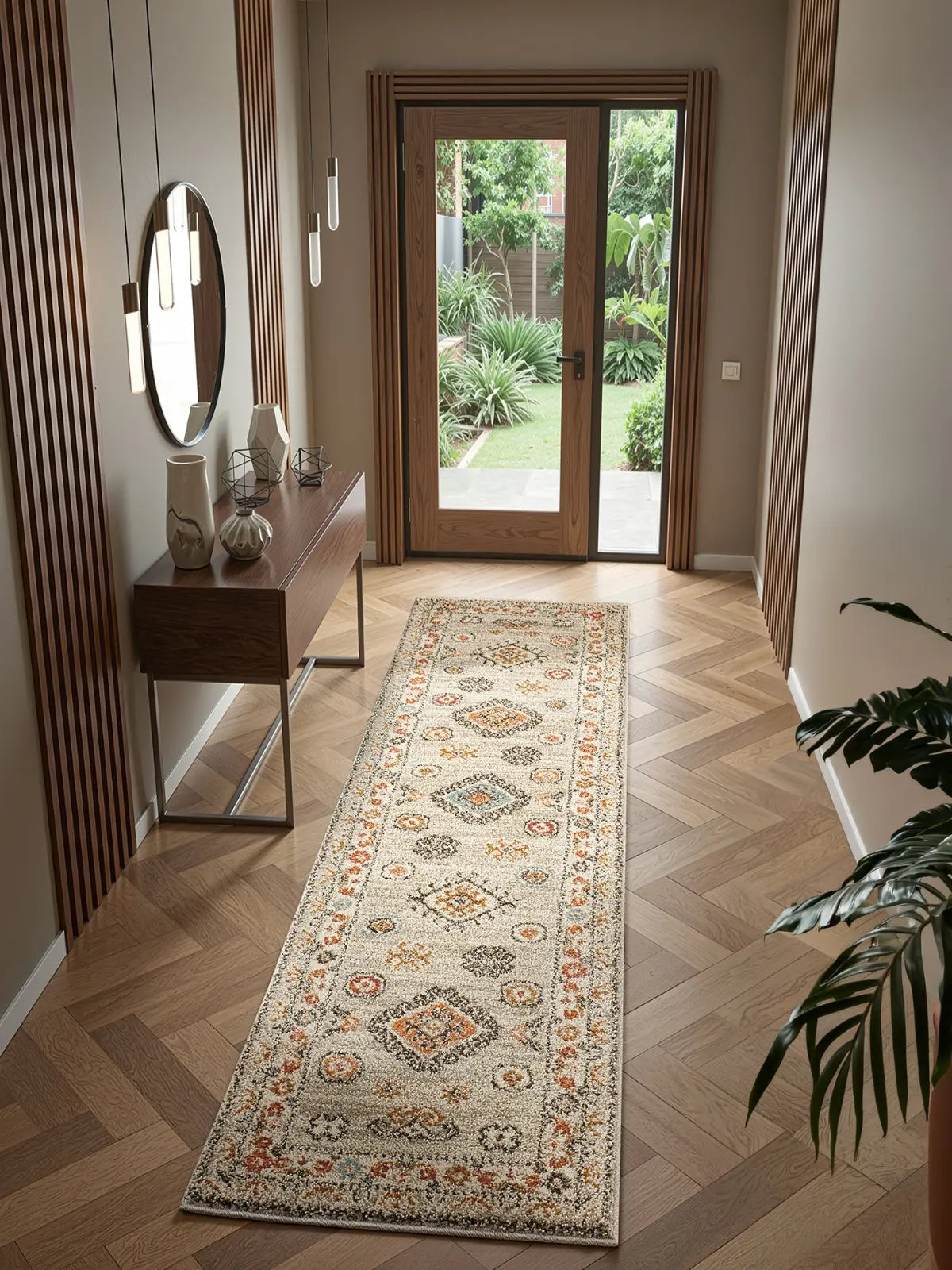 Edale Grey Traditional Tribal Rug