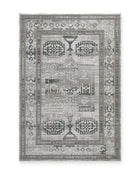 Eden Grey & Blue Textured Tribal Rug
