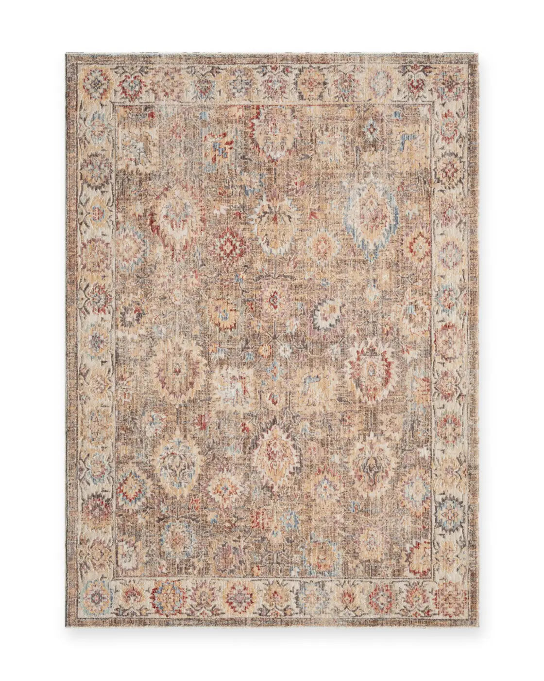 Edith Beige & Light Blue Vintage Persian-Style Rug