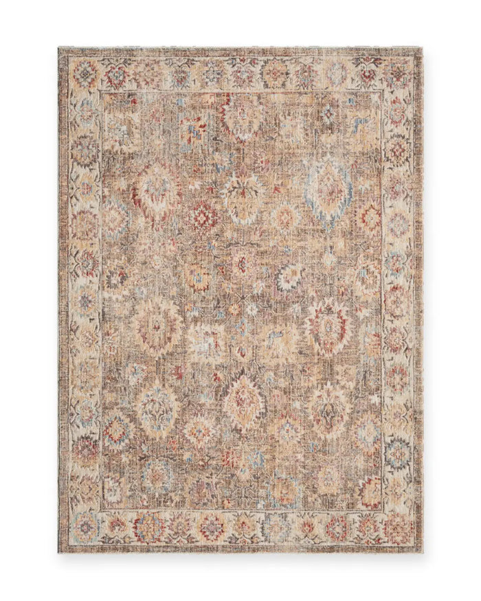 Edith Beige & Light Blue Vintage Persian-Style Rug