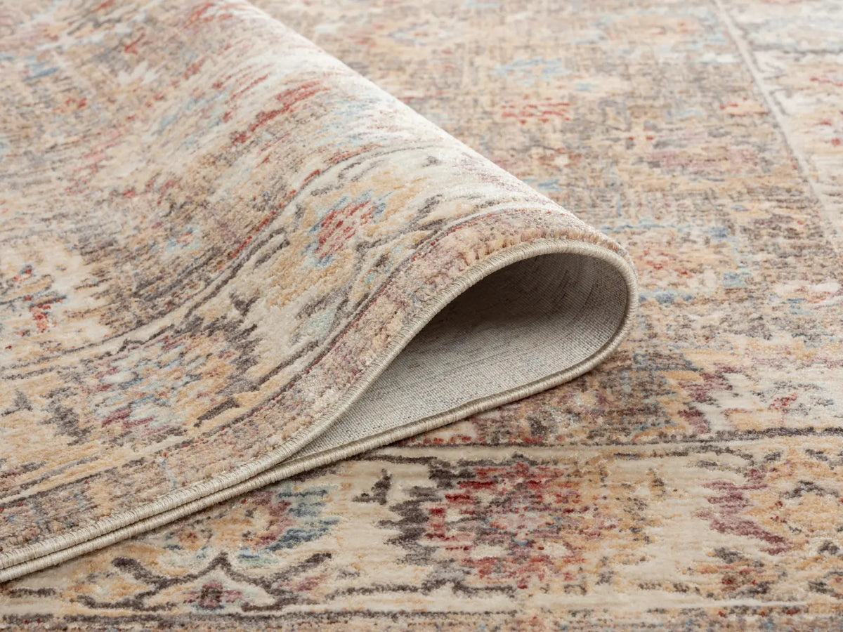 Edith Beige & Light Blue Vintage Persian-Style Rug
