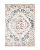 Elder Cream & Blue Vintage Distressed Rug