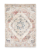 Elder Cream & Red Vintage Distressed Rug