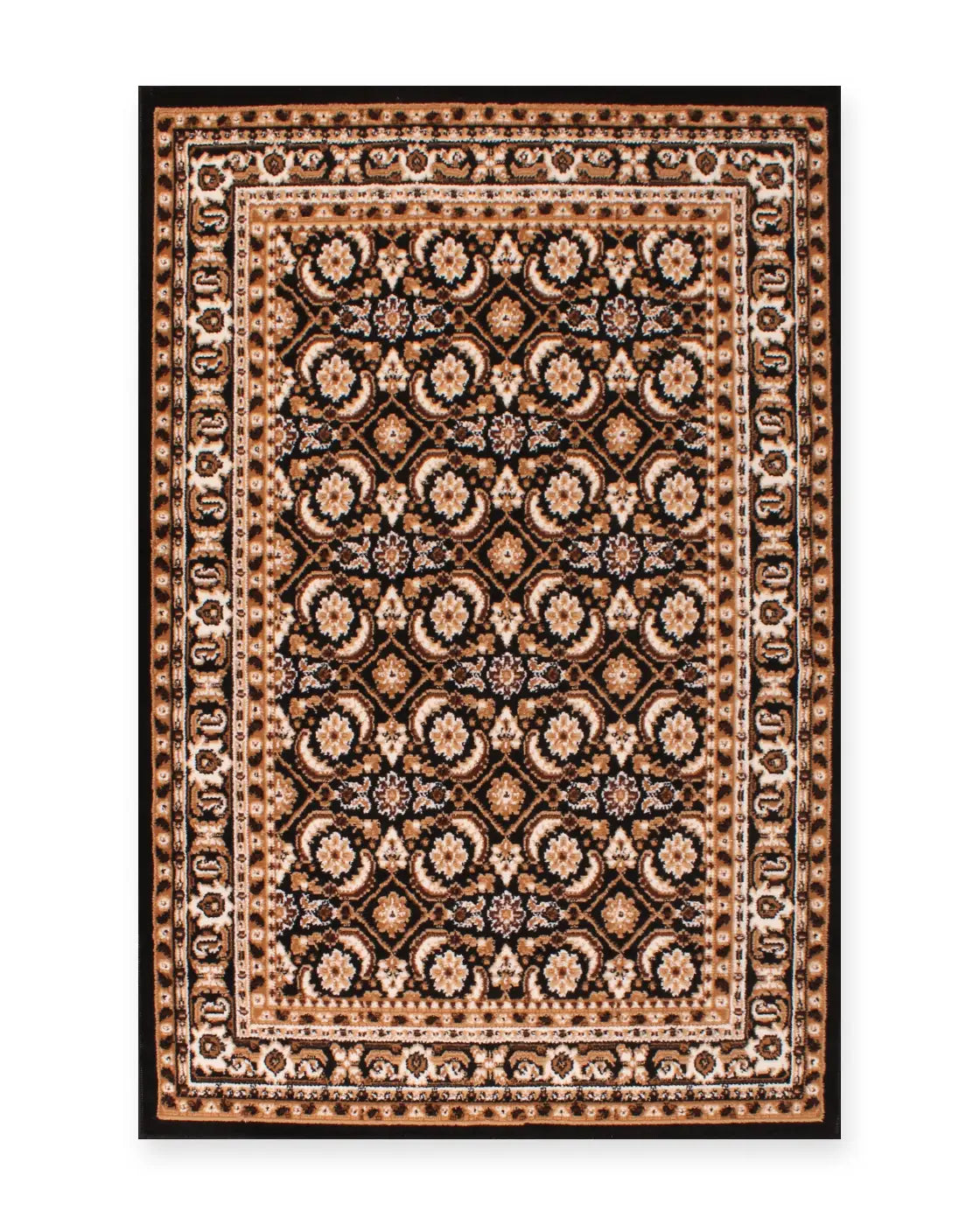 Esher Black Traditional Oriental Rug