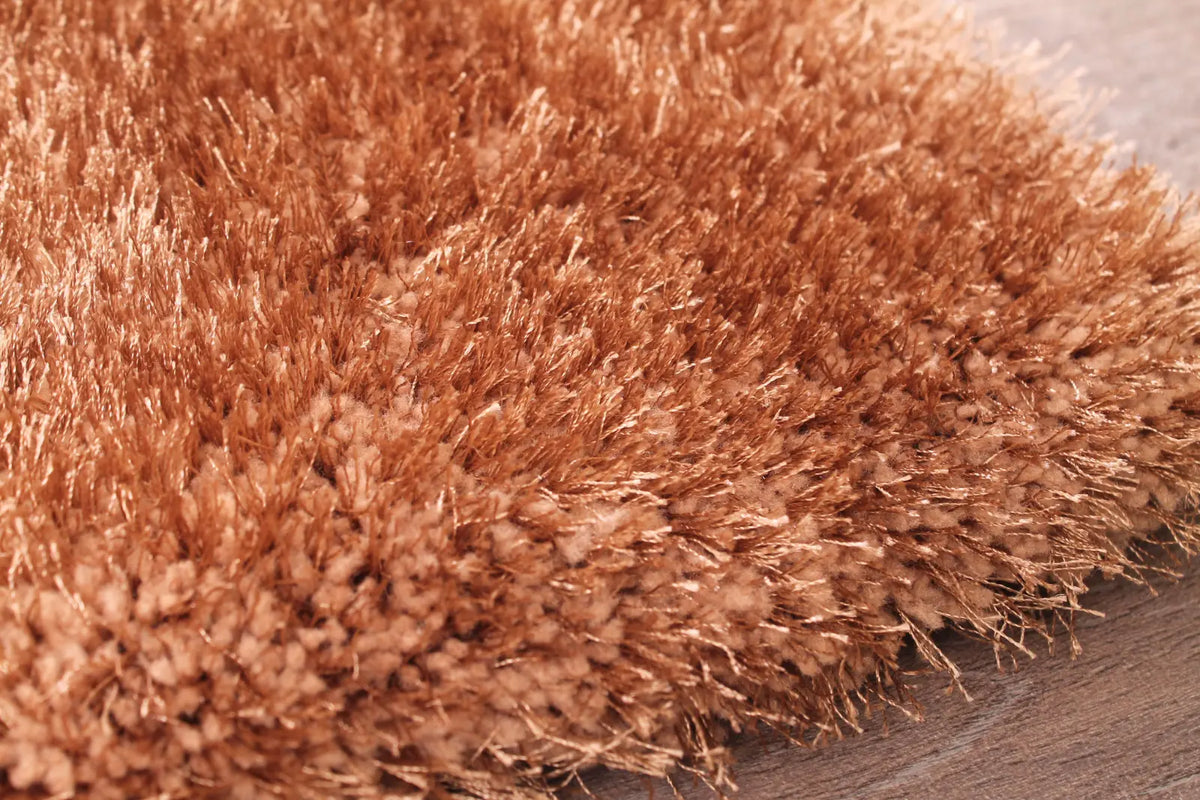 Feather Caramel Silky Shaggy Rug