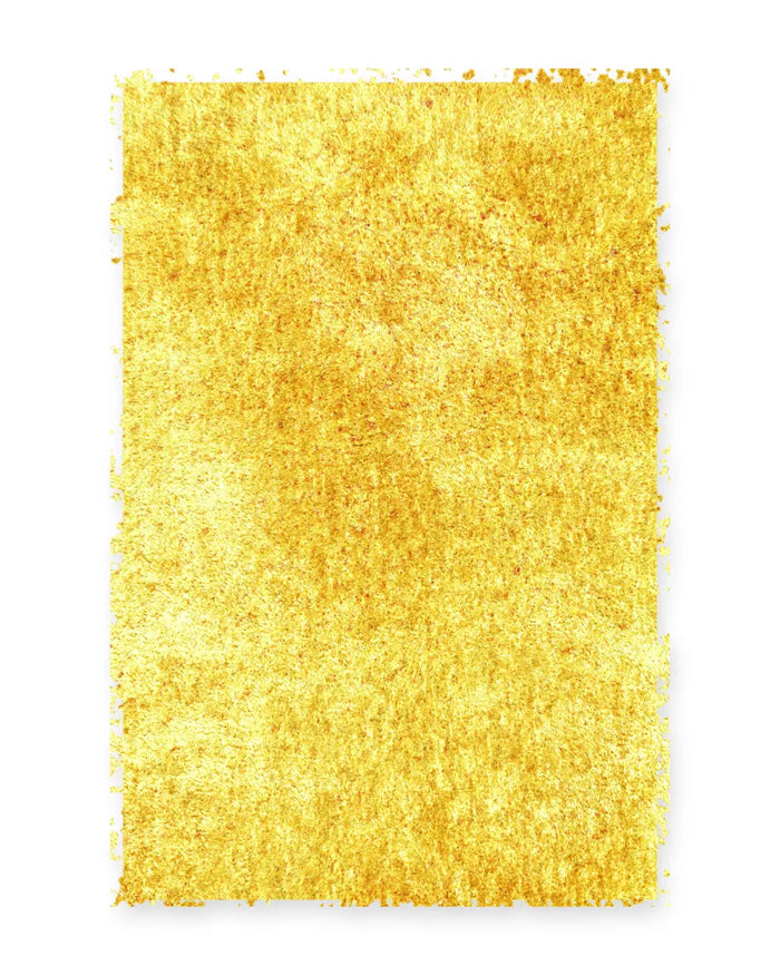 Feather Gold Silky Shaggy Rug