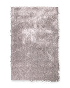 Feather Silver Grey Silky Shaggy Rug