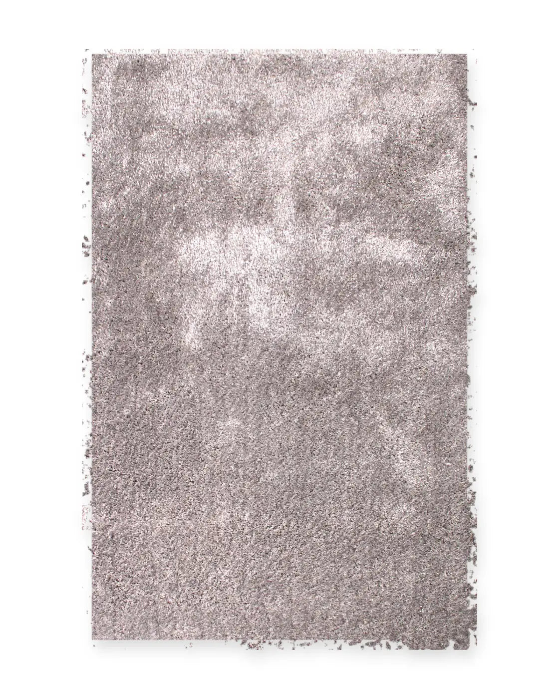 Feather Silver Grey Silky Shaggy Rug