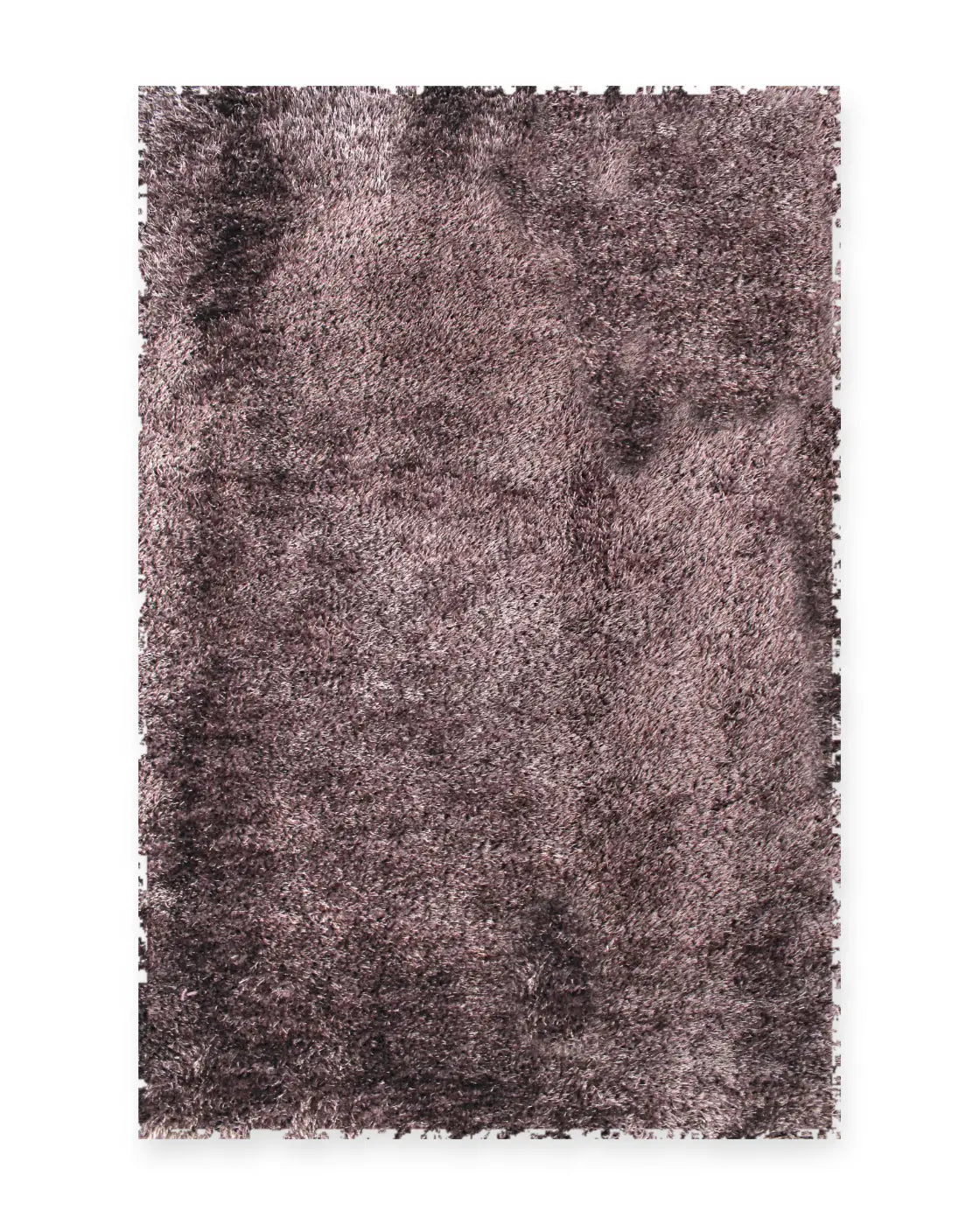 Feather Taupe Grey Silky Shaggy Rug